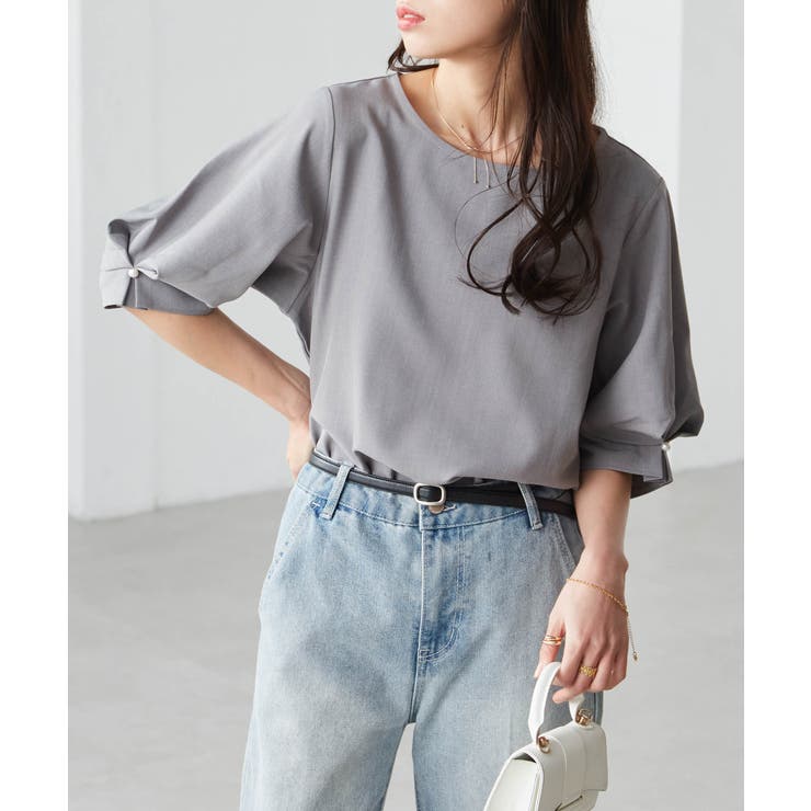 袖タックデザインきれい見えブラウス | RANAN | 詳細画像6 