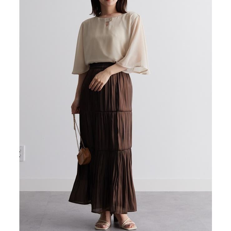 ひんやり！フレアー袖シフォンブラウス | RANAN | 詳細画像2 