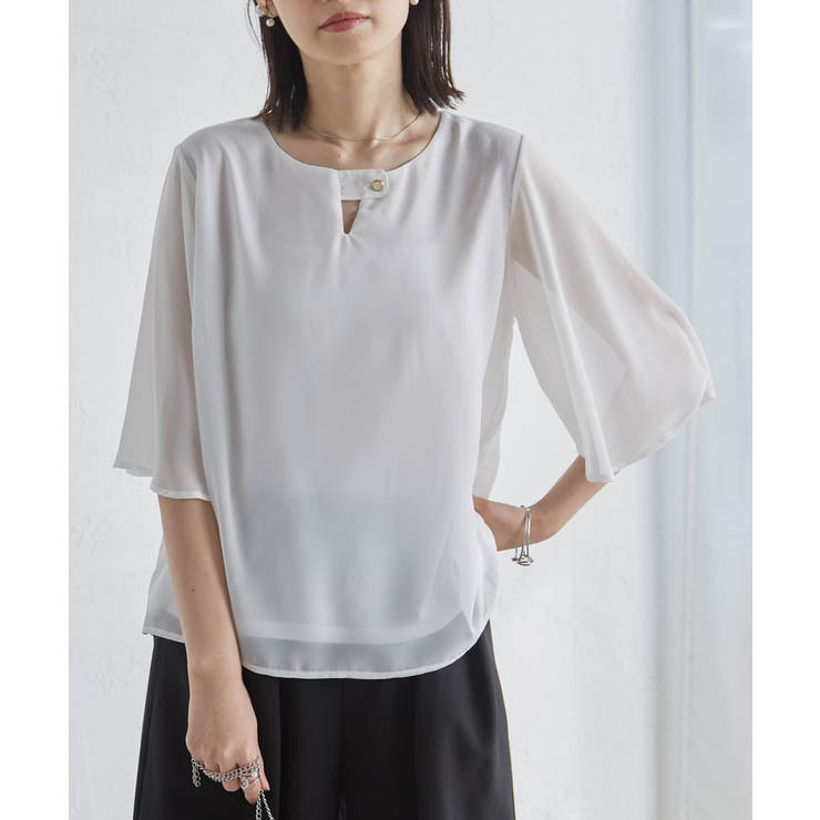 ひんやり！フレアー袖シフォンブラウス | RANAN | 詳細画像24 