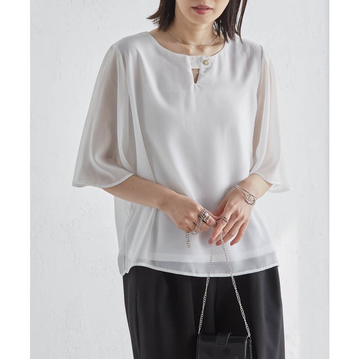 ひんやり！フレアー袖シフォンブラウス | RANAN | 詳細画像25 