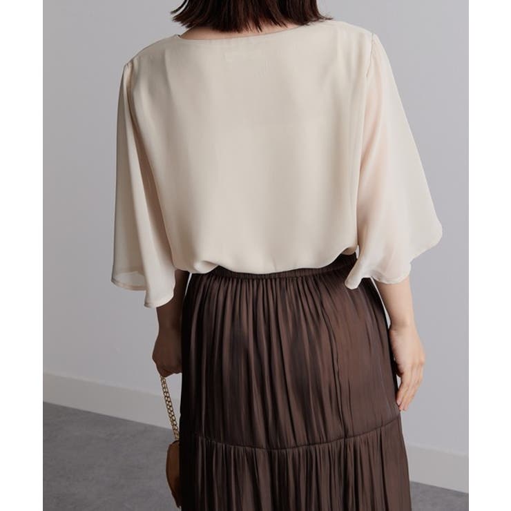 ひんやり！フレアー袖シフォンブラウス | RANAN | 詳細画像4 