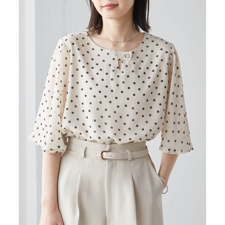 ひんやり！フレアー袖シフォンブラウス | RANAN | 詳細画像5 