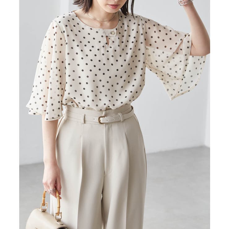 ひんやり！フレアー袖シフォンブラウス | RANAN | 詳細画像6 