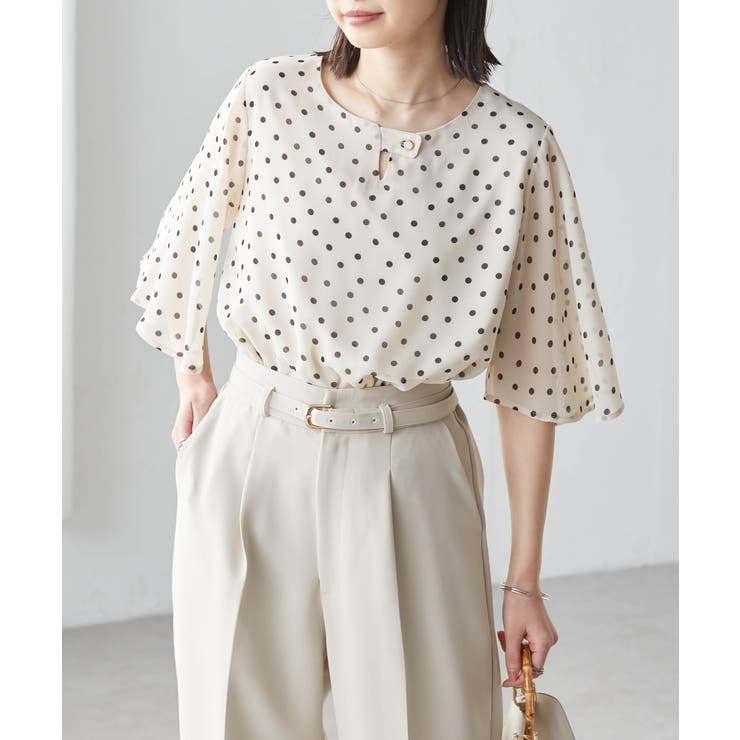 ひんやり！フレアー袖シフォンブラウス | RANAN | 詳細画像7 