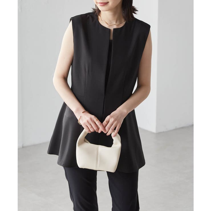 ブラック | 機能付！ペプラムジレベスト | RANAN