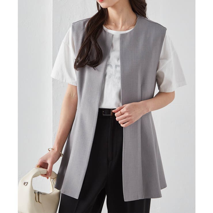 ライトグレー | 機能付！ペプラムジレベスト | RANAN