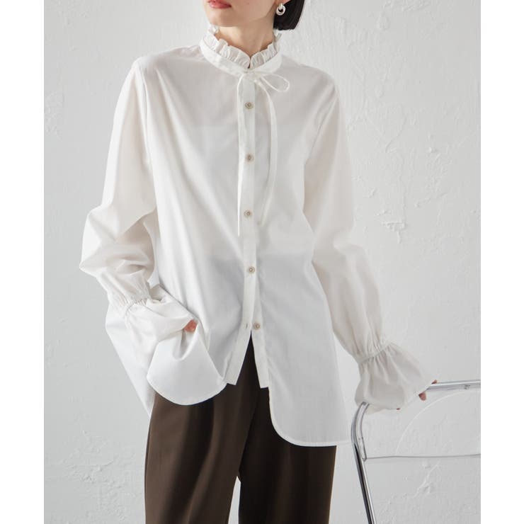 プチフリルリボン付きブラウス | RANAN | 詳細画像1 