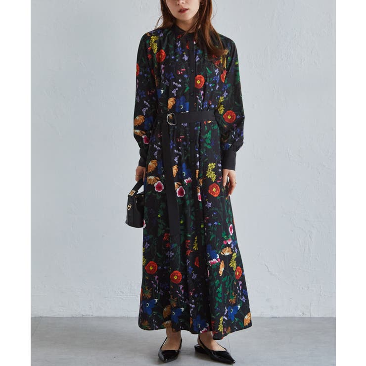 配色ボタニカルシャツワンピース | RANAN | 詳細画像1 