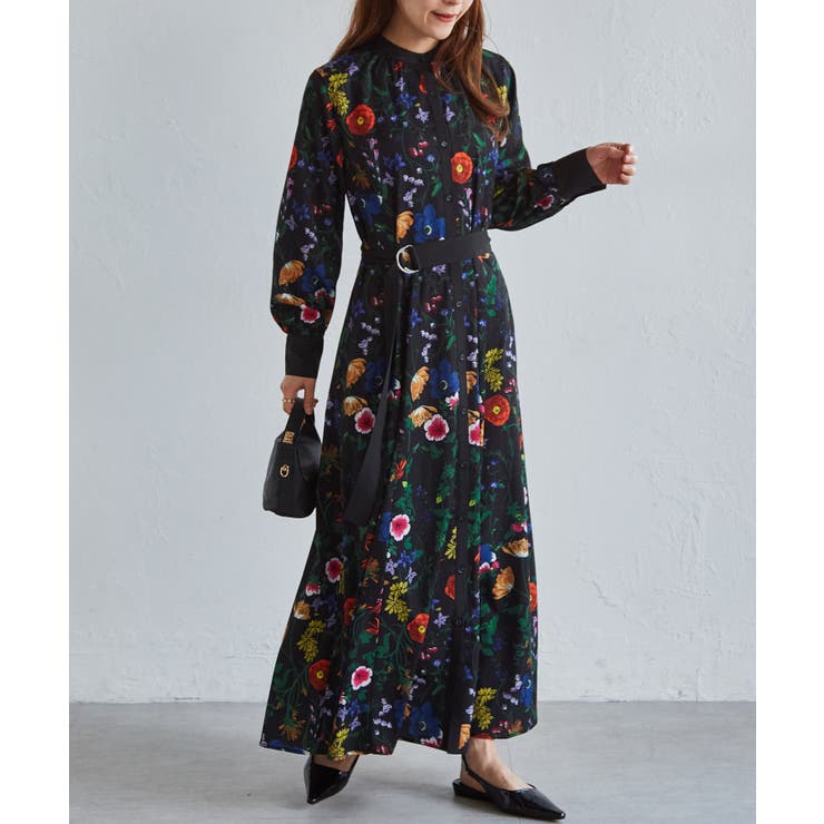 配色ボタニカルシャツワンピース | RANAN | 詳細画像3 