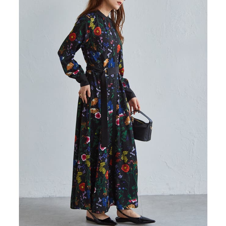 配色ボタニカルシャツワンピース | RANAN | 詳細画像4 