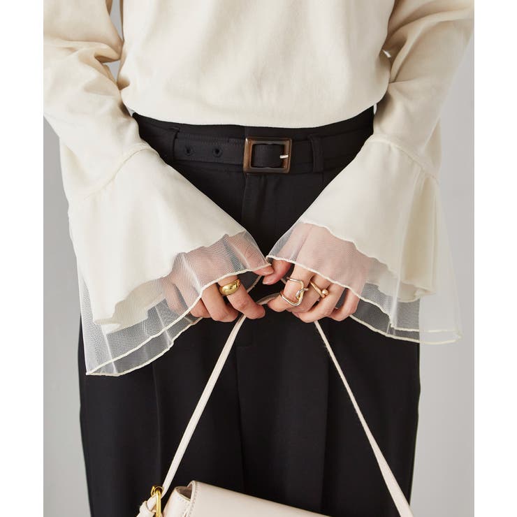 チュールフレアー袖ベロアプルオーバー | RANAN | 詳細画像19 