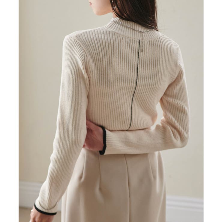 リブパイピングハイネックニット | RANAN | 詳細画像10 