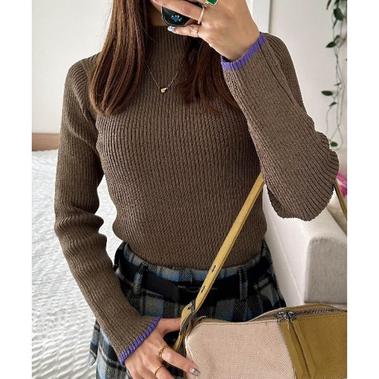 リブパイピングハイネックニット | RANAN | 詳細画像13 