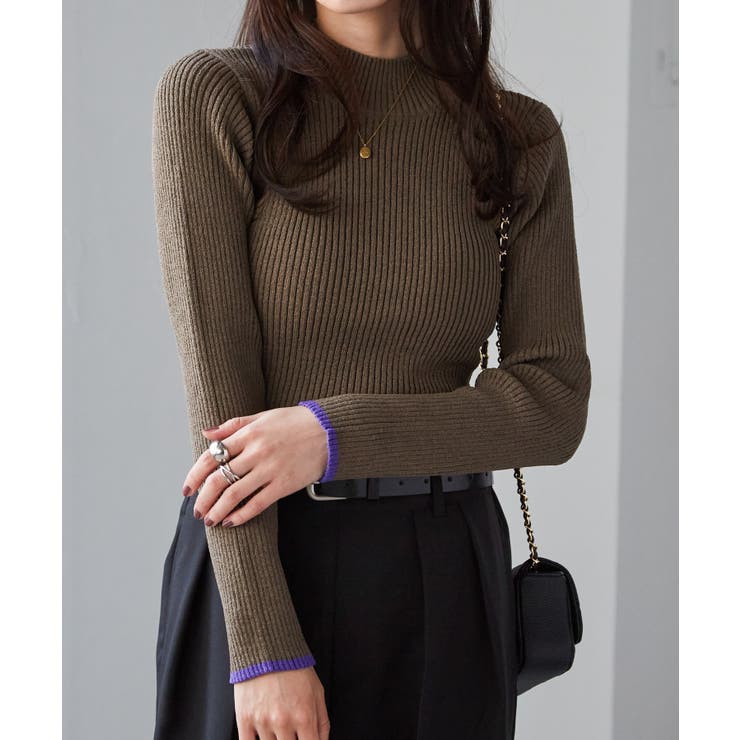 リブパイピングハイネックニット | RANAN | 詳細画像14 