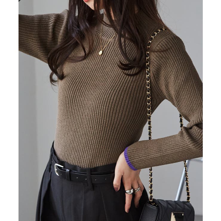 リブパイピングハイネックニット | RANAN | 詳細画像15 