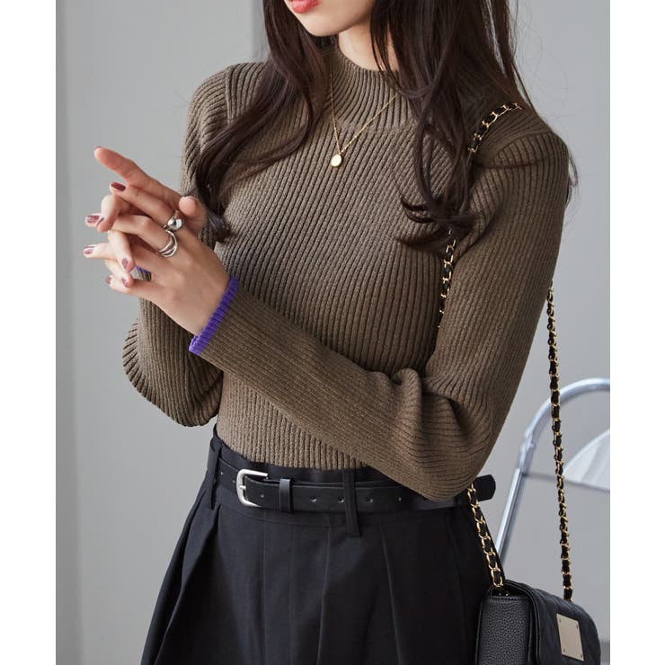 リブパイピングハイネックニット | RANAN | 詳細画像16 