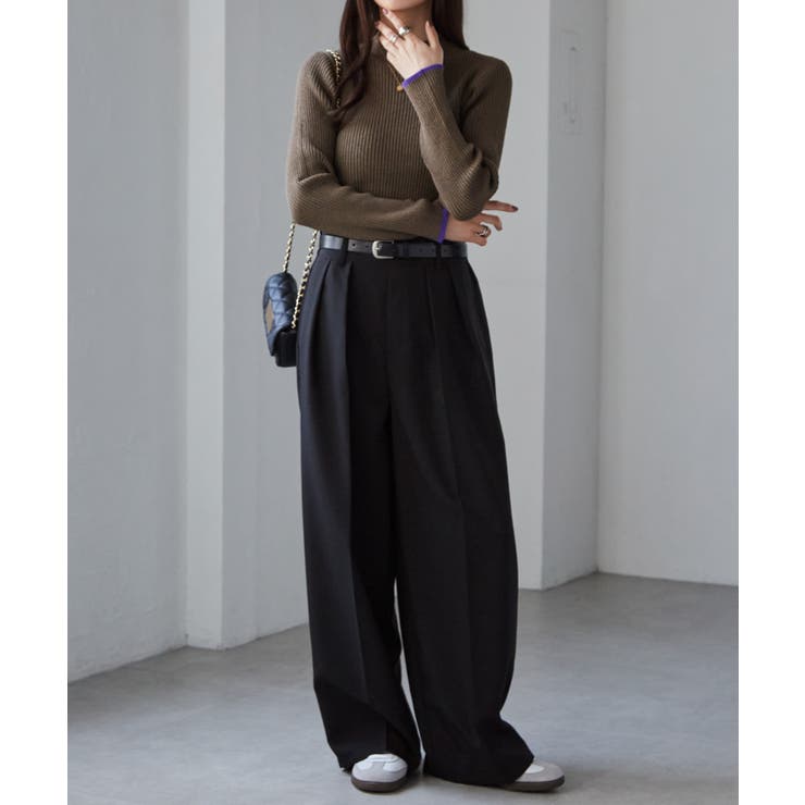 リブパイピングハイネックニット | RANAN | 詳細画像17 