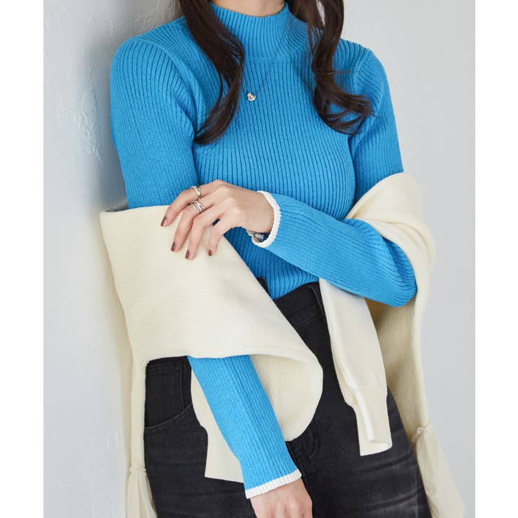 リブパイピングハイネックニット | RANAN | 詳細画像33 