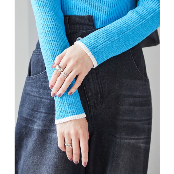 リブパイピングハイネックニット | RANAN | 詳細画像36 