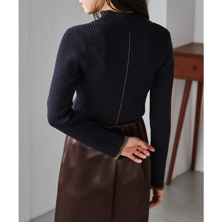リブパイピングハイネックニット | RANAN | 詳細画像5 