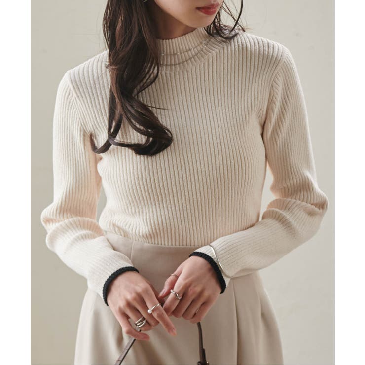 リブパイピングハイネックニット | RANAN | 詳細画像9 