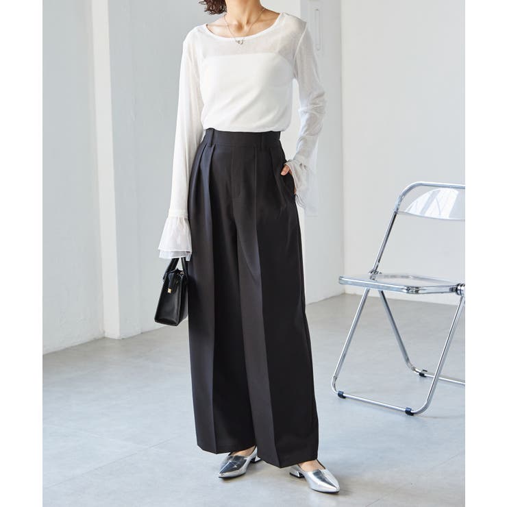 【選べる2丈】２タックワイドスラックス | RANAN | 詳細画像16 