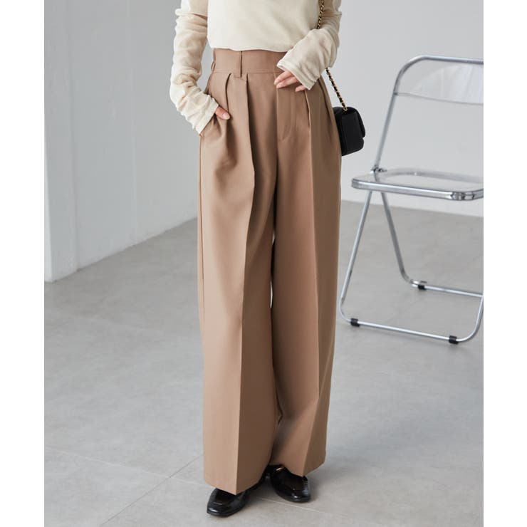 【選べる2丈】２タックワイドスラックス | RANAN | 詳細画像5 