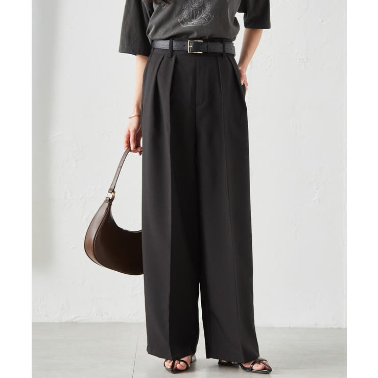 ブラック68 | 【選べる2丈】２タックワイドスラックス | RANAN