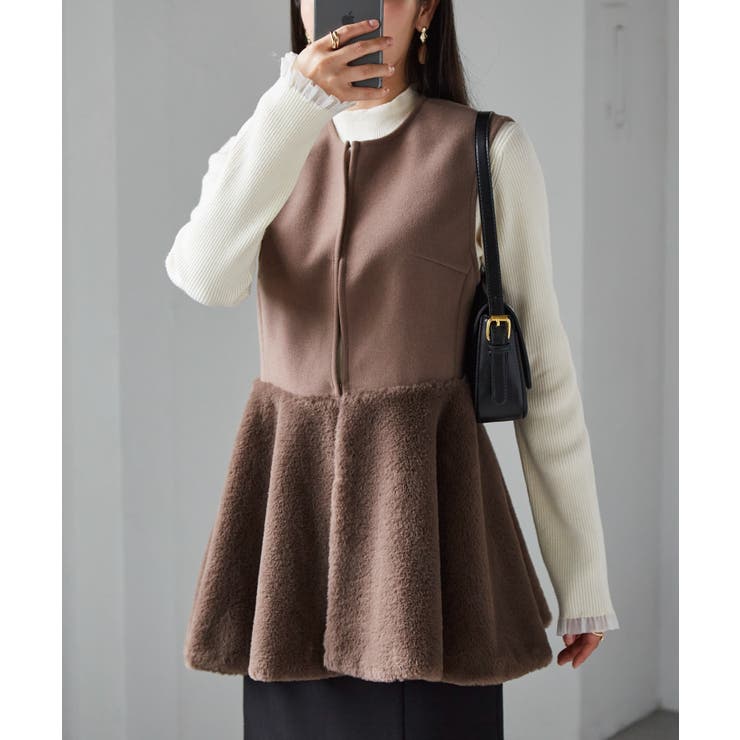 ペプラムファー切替ジレ | RANAN | 詳細画像11 