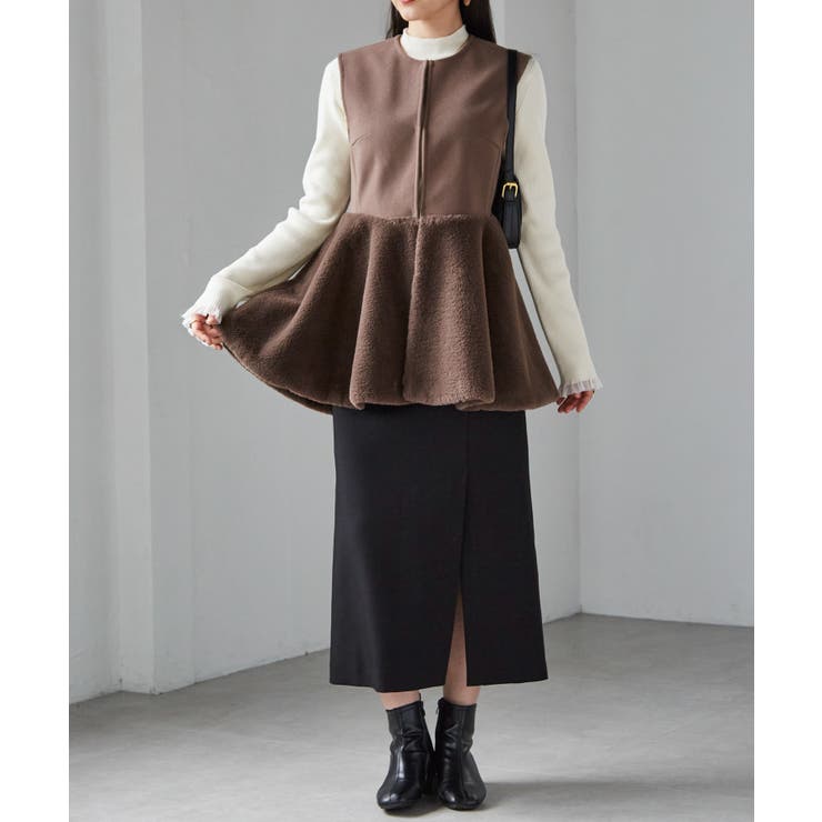 ペプラムファー切替ジレ | RANAN | 詳細画像12 