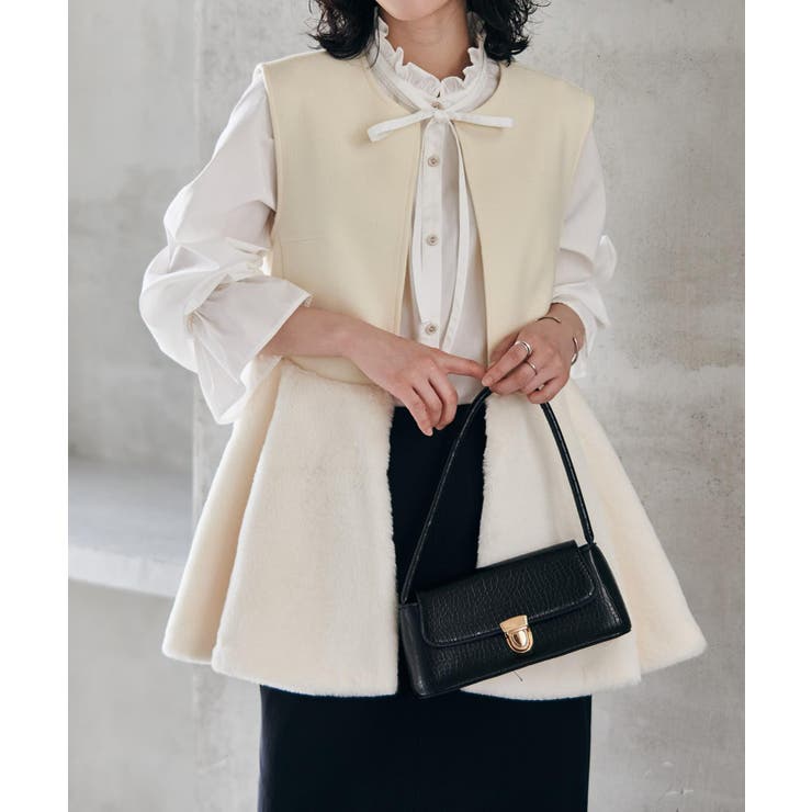 ペプラムファー切替ジレ | RANAN | 詳細画像14 