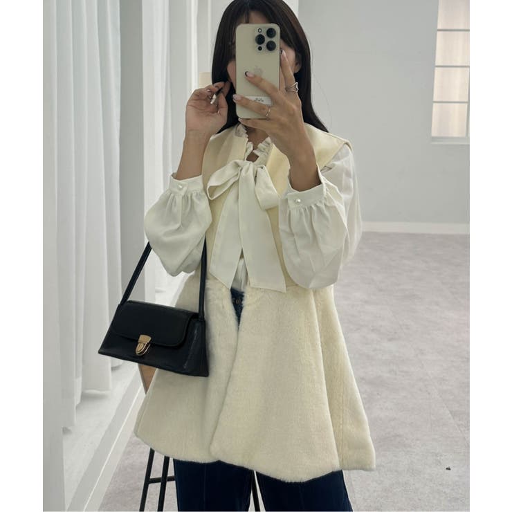 ペプラムファー切替ジレ | RANAN | 詳細画像15 