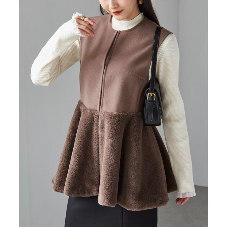 ペプラムファー切替ジレ | RANAN | 詳細画像16 