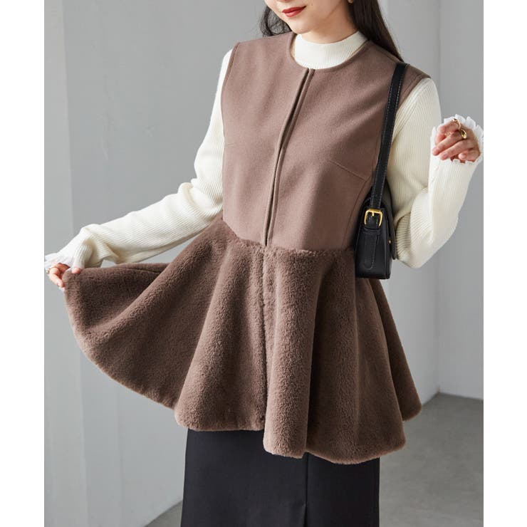 ペプラムファー切替ジレ | RANAN | 詳細画像17 