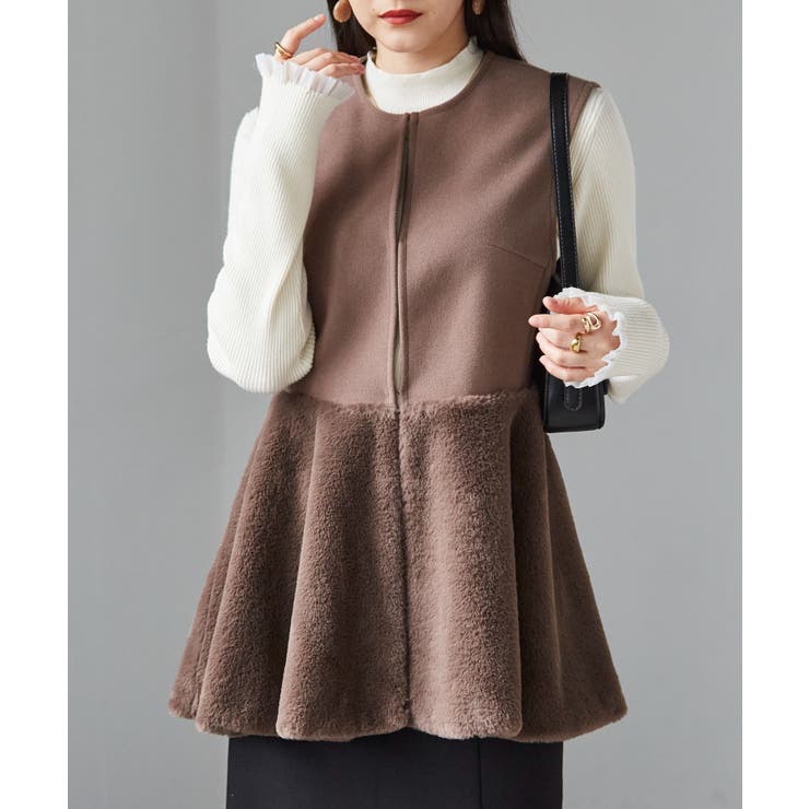 ペプラムファー切替ジレ | RANAN | 詳細画像18 