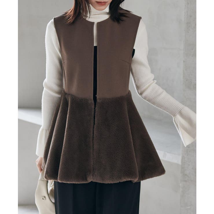 ペプラムファー切替ジレ | RANAN | 詳細画像20 