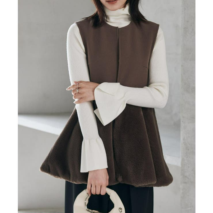 ペプラムファー切替ジレ | RANAN | 詳細画像21 