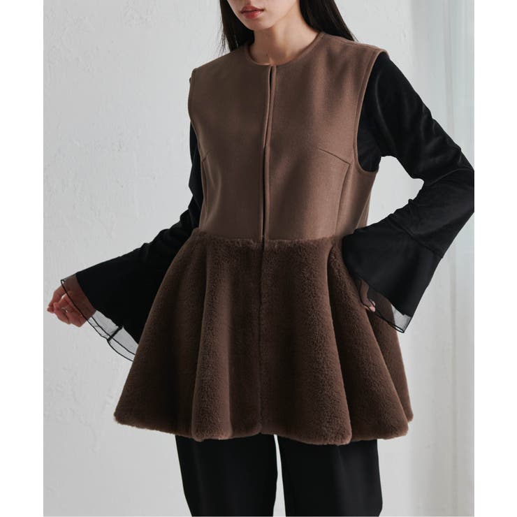 ペプラムファー切替ジレ | RANAN | 詳細画像22 