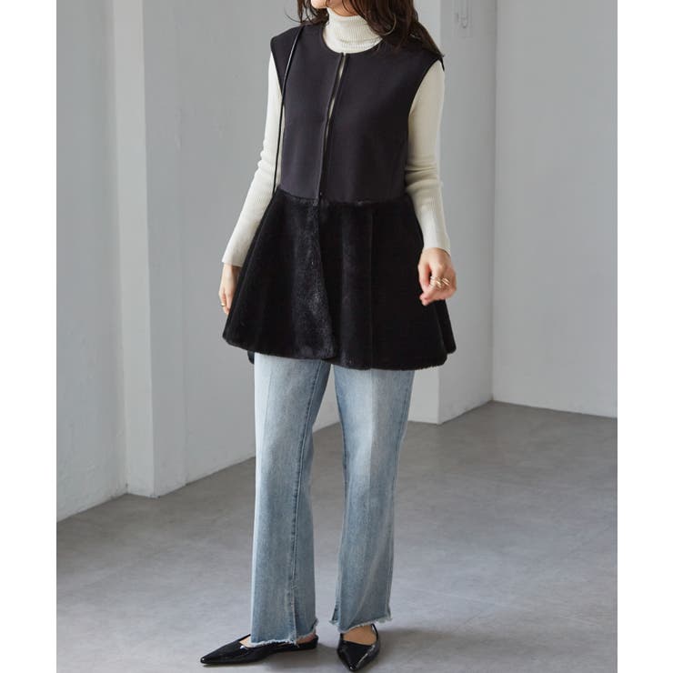 ペプラムファー切替ジレ | RANAN | 詳細画像4 