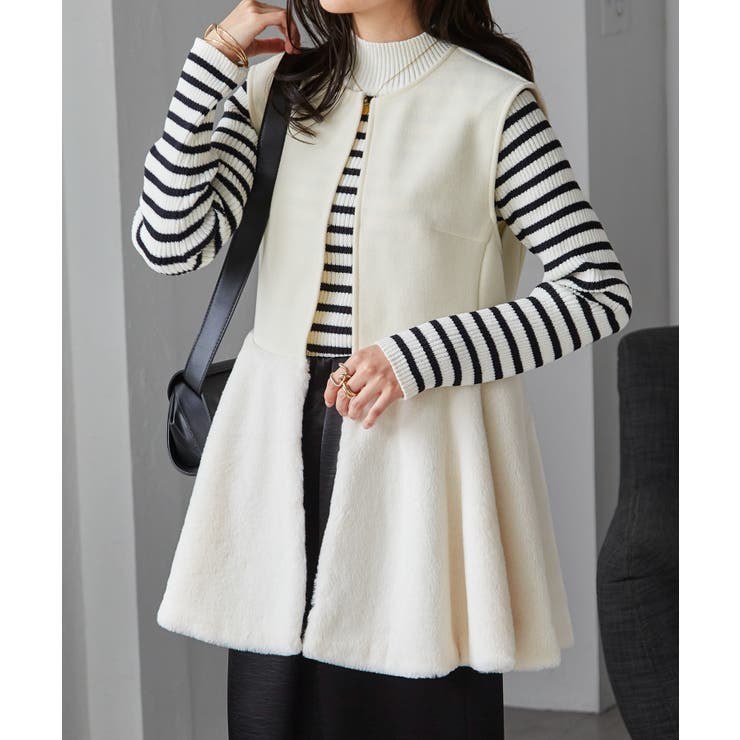 ペプラムファー切替ジレ | RANAN | 詳細画像6 