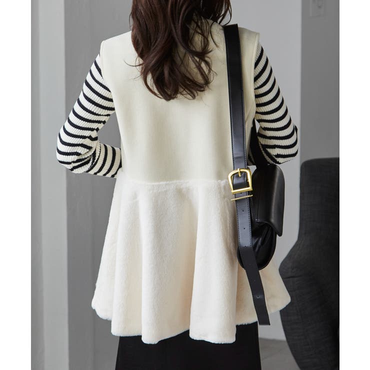 ペプラムファー切替ジレ | RANAN | 詳細画像7 