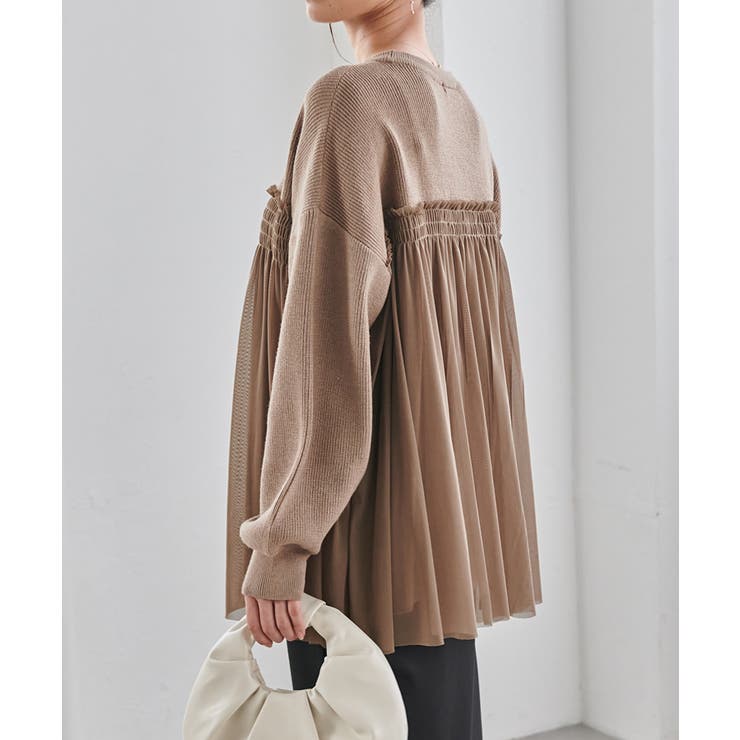 ＭＴＬビスチェ風チュールドッキングニット | RANAN | 詳細画像22 