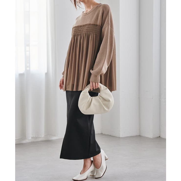 ＭＴＬビスチェ風チュールドッキングニット | RANAN | 詳細画像24 