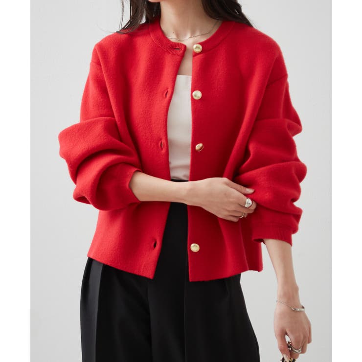 ゴールド調ボタンニットカーディガン | RANAN | 詳細画像13 