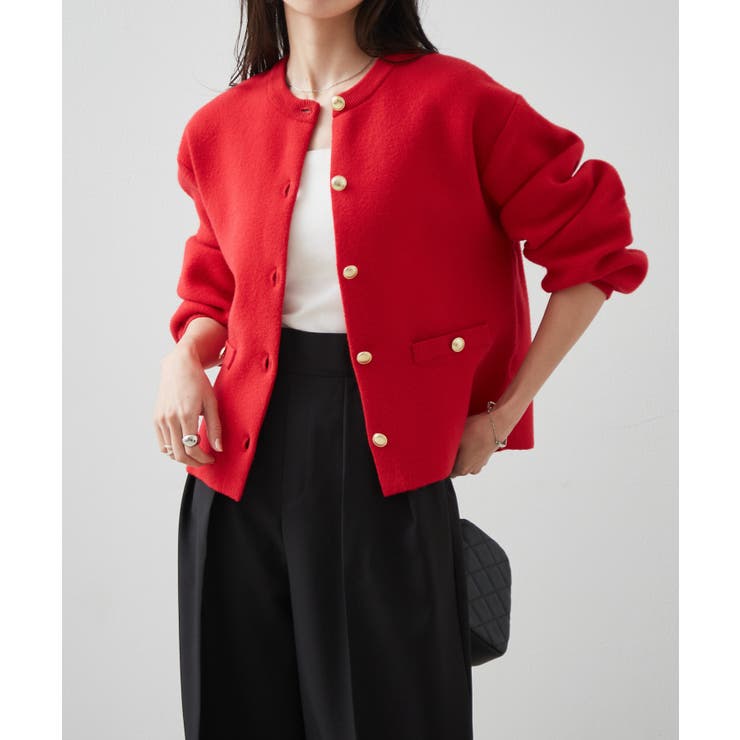 ゴールド調ボタンニットカーディガン | RANAN | 詳細画像14 