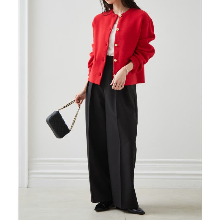 ゴールド調ボタンニットカーディガン | RANAN | 詳細画像15 