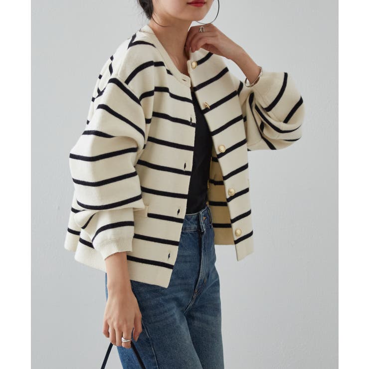 ゴールド調ボタンニットカーディガン | RANAN | 詳細画像23 