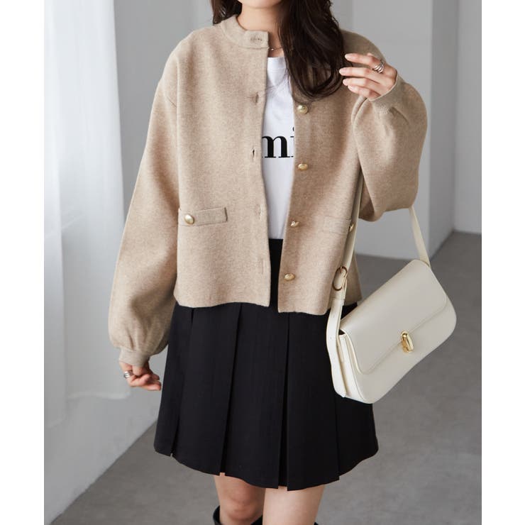 ゴールド調ボタンニットカーディガン | RANAN | 詳細画像30 