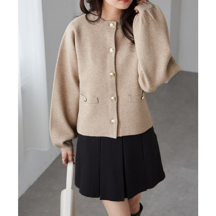 ゴールド調ボタンニットカーディガン | RANAN | 詳細画像32 