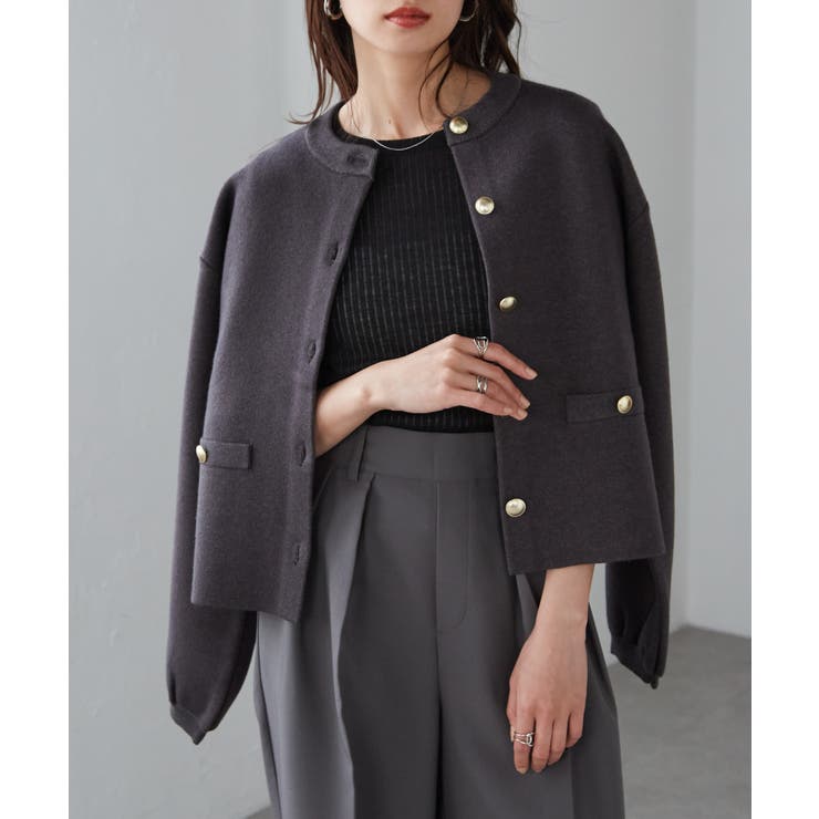 ゴールド調ボタンニットカーディガン | RANAN | 詳細画像36 